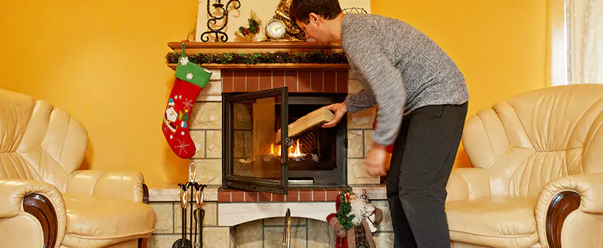Rusted Metal Fireplace Restoration in Weston, Wisconsin